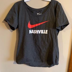 Nike “nashville” tee shirt that is gray.